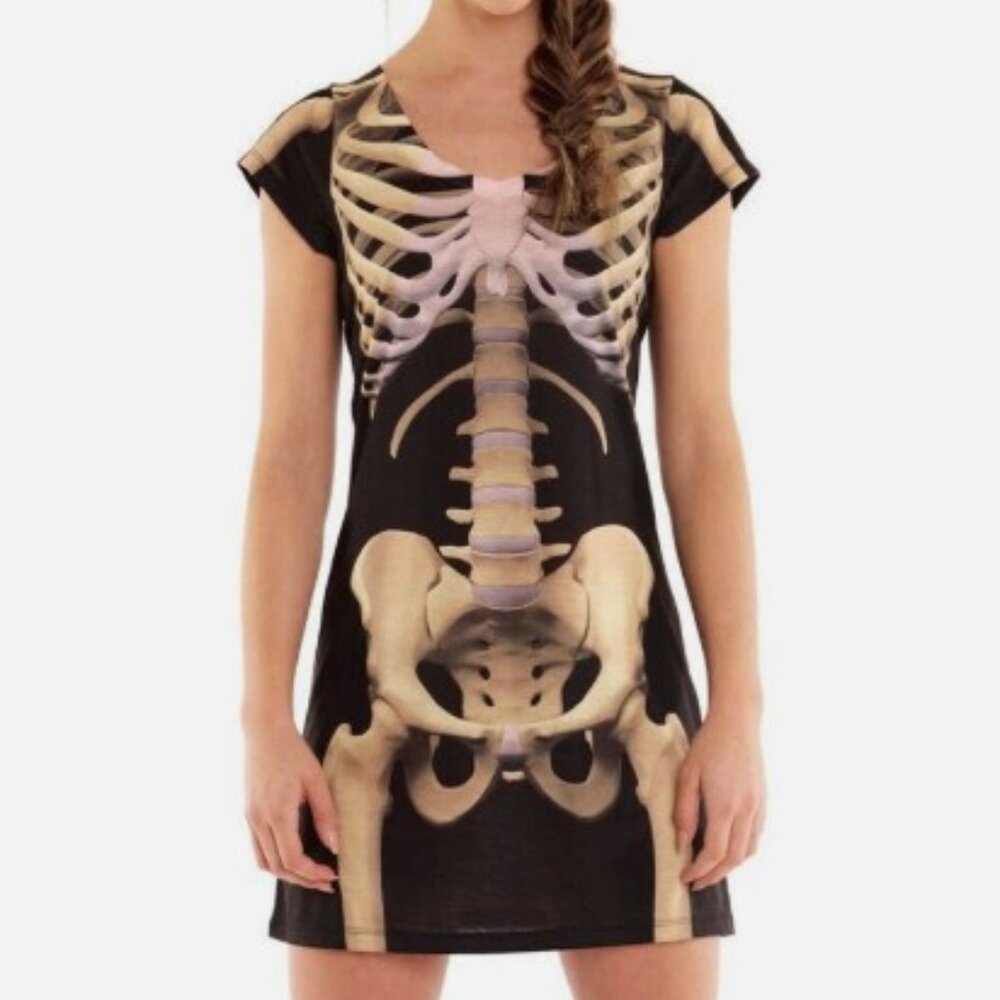 Realistic Skeleton Dress Halloween - size M